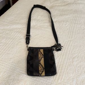 Coach Crossbody Black Mixed Media Bag